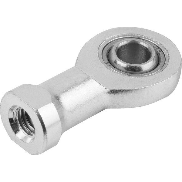 Rod End, Steel, Zinc Plated, M12 Thrd Sz, 22 mm Thrd Lg, 67 mm Overall Lg, Kipp, Mfr#: K0723.12125